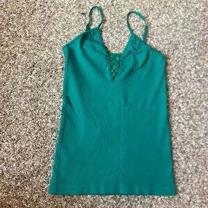 Free People Intimately Crossfire Cami Ribbed Green XS/S